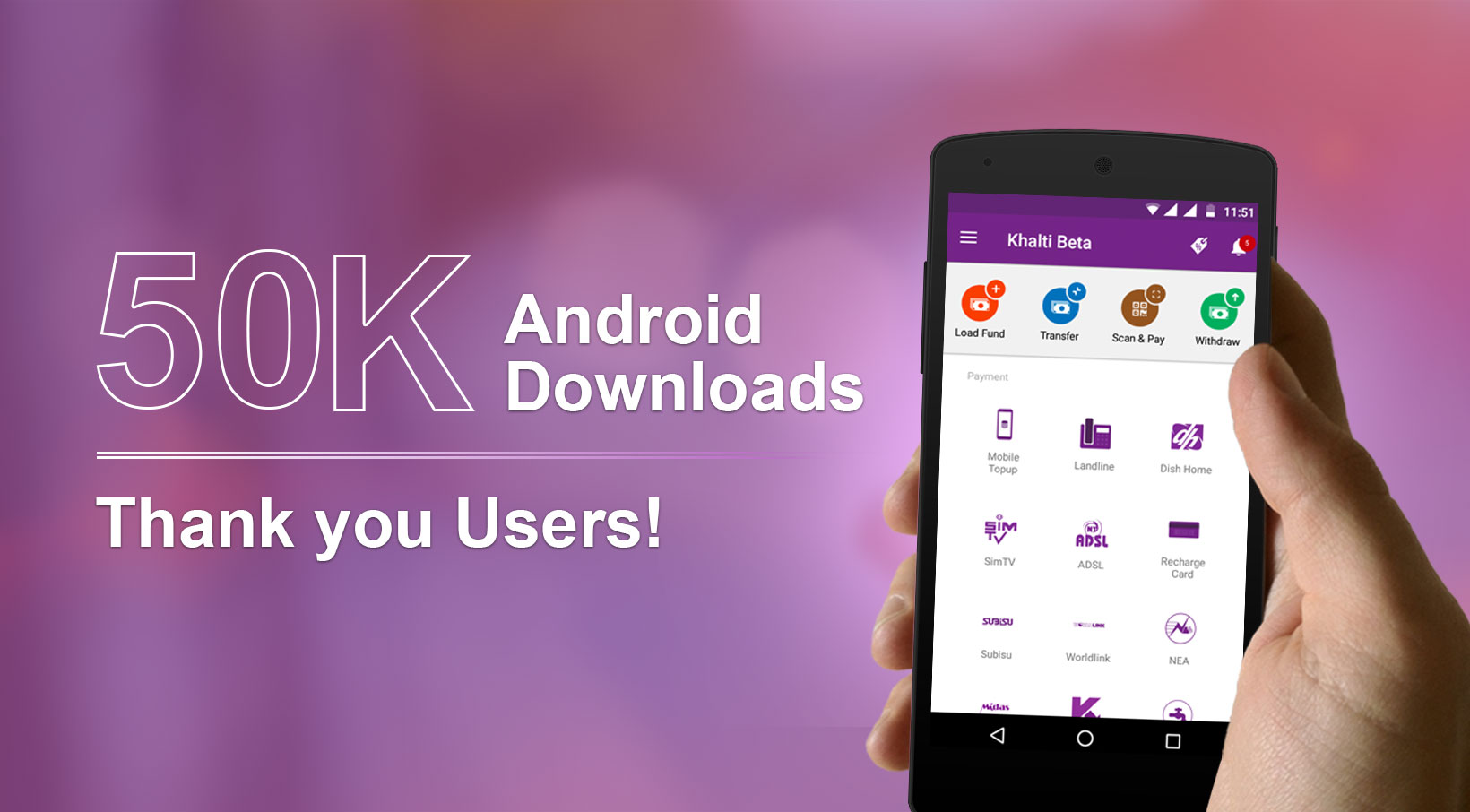 Khalti Digital Wallet app crosses 50 thousand downloads on Google Play