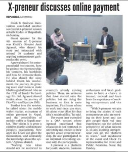 Amit Agrawal speaks on X-preneur