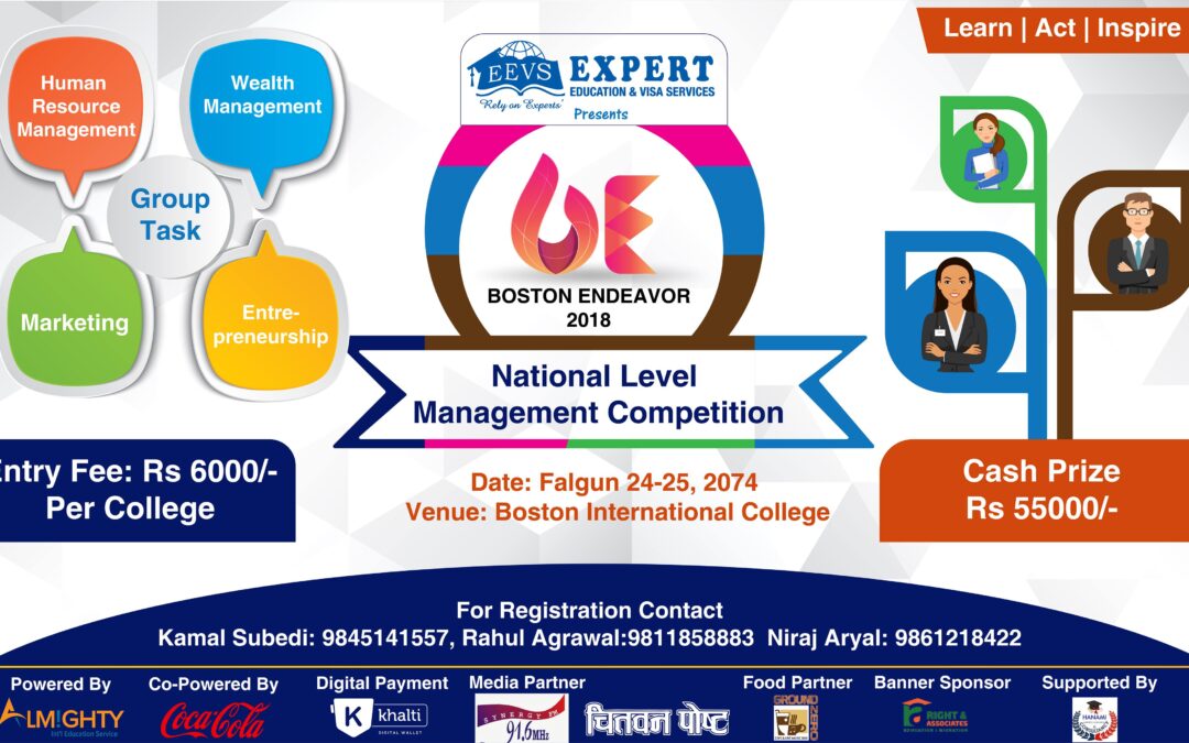 Boston Endeavor, a National Level Management Competition by Boston International College being organized in Chitwan