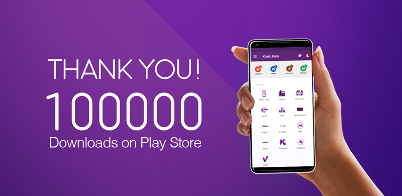 Khalti Android app download crosses 100,000
