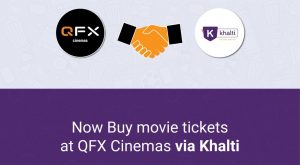 Book movie tickets at QFX Cinemas and pay via Khalti