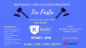 Lex Fiesta Nepal being organized at National Law College