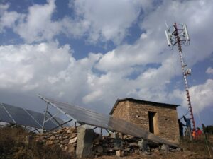 Base transceiver station (BTS) tower of Nepal Telecom
