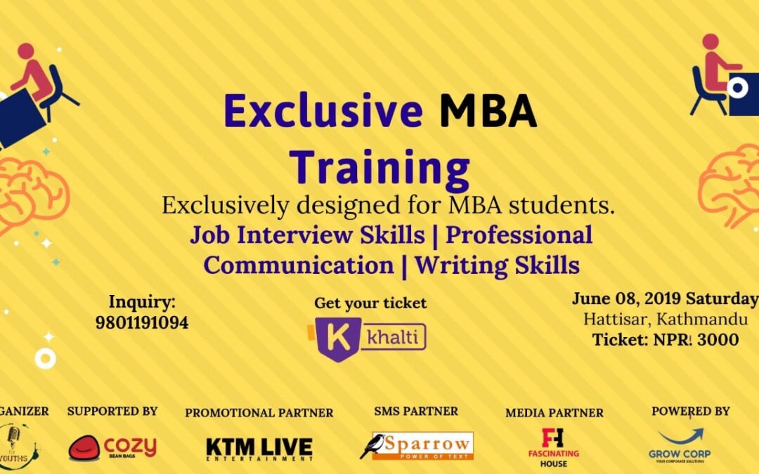 Exclusive 4 Hours MBA training: Buy Tickets via Khalti