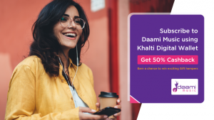 Subscribe Daami Music and pay digitally using Khalti