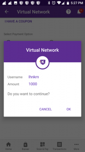 pay for Virtual Network online using Khalti