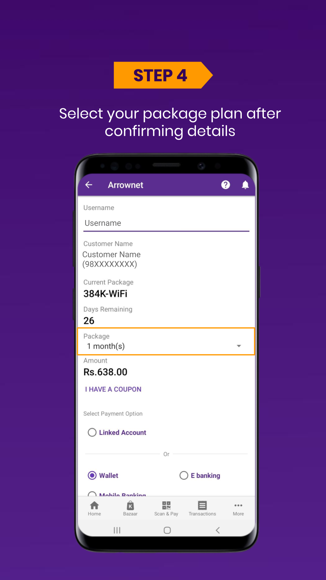 How to pay Arrownet’s Bill online using Khalti? - Khalti Digital Wallet