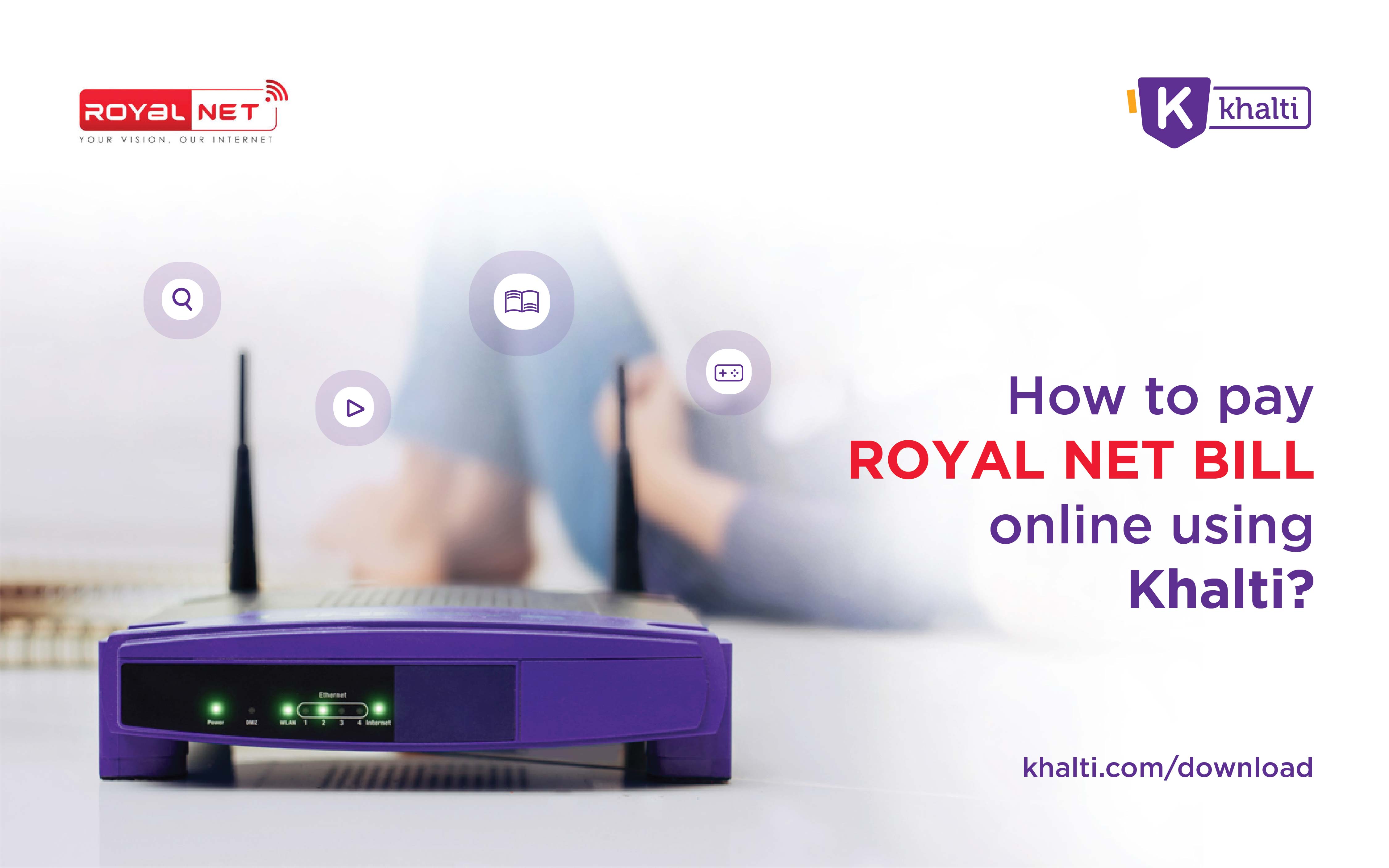 How to pay Royal Network Bill online using Khalti?