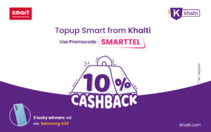 topup smart cell and get 10% ashback