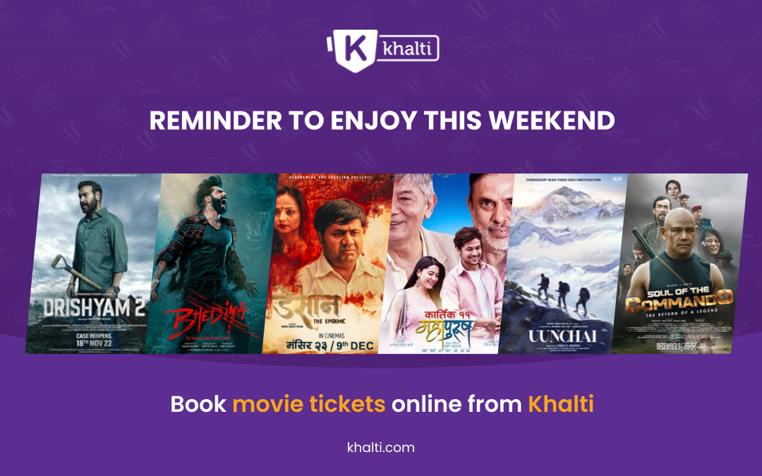 Now showing movies in Nepal Khalti