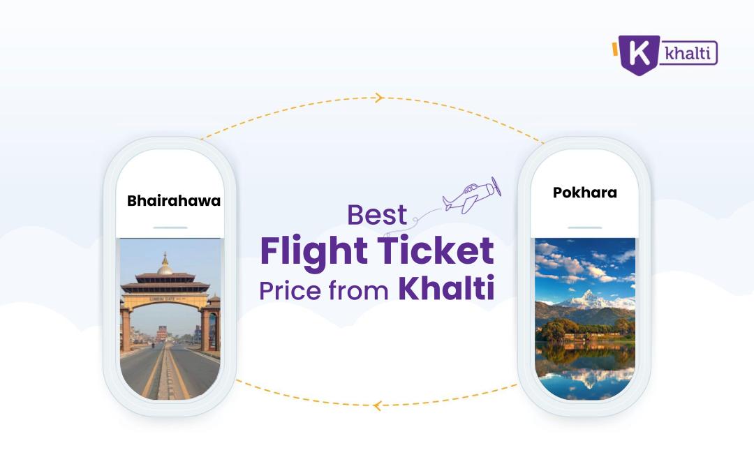Book your flight ticket from Bhairahawa to Pokhara