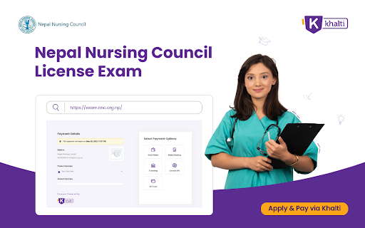 Pay for Nepal Nursing Council ( NNC ) Exam Form