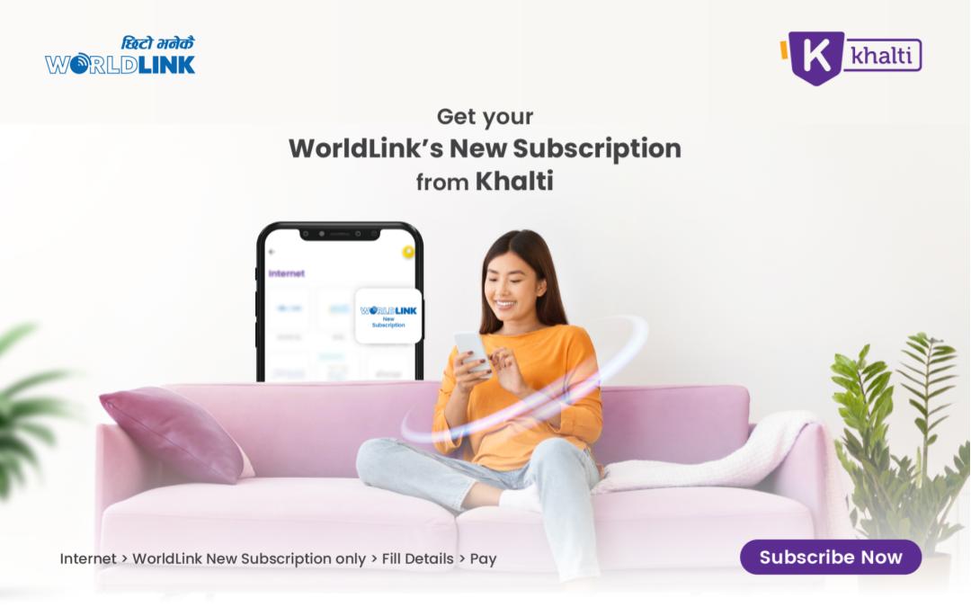 WorldLink New Installation: Subscribe via Khalti