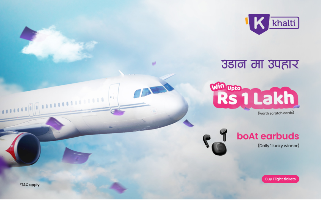 Fly High with Khalti: Win Big with Every Flight Booking!"