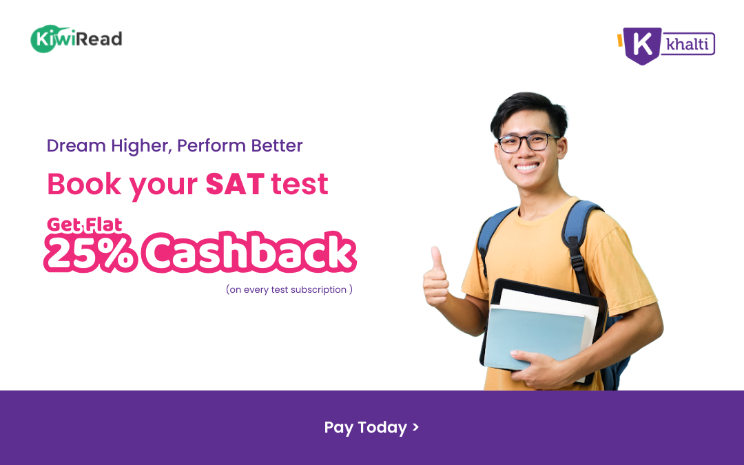 Ace Your SAT with Khalti: Get 25% Cashback!