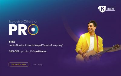 Subscribe to Khalti Pro & Win Tickets to Jubin Nautiyal Live in Kathmandu!