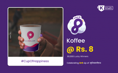 Celebration Gr8 years with Khalti : Koffee @Rs.8