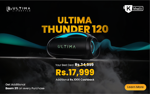 Ultima Thunder 120 Wireless Speaker: Exclusive Launch at Khalti